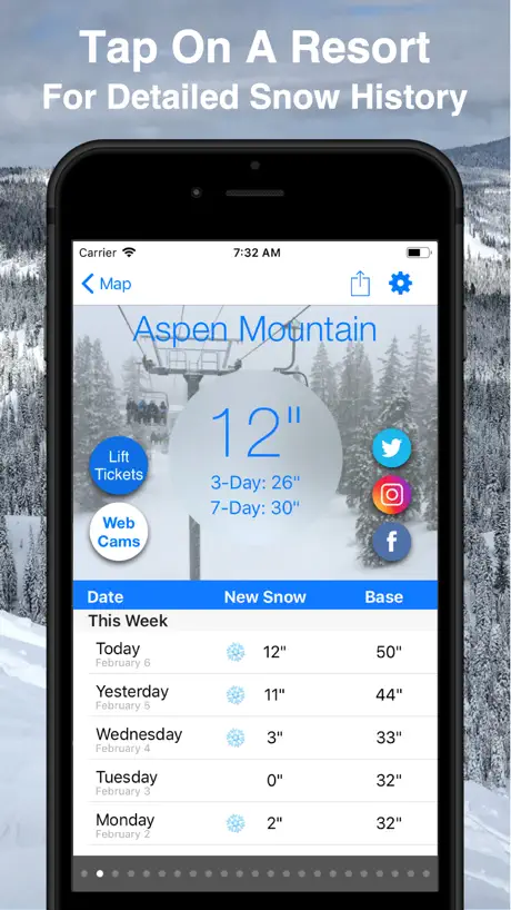 US Snow Map & Webcams