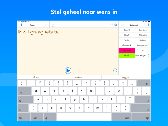 Proloquo4Text iPad app afbeelding 3