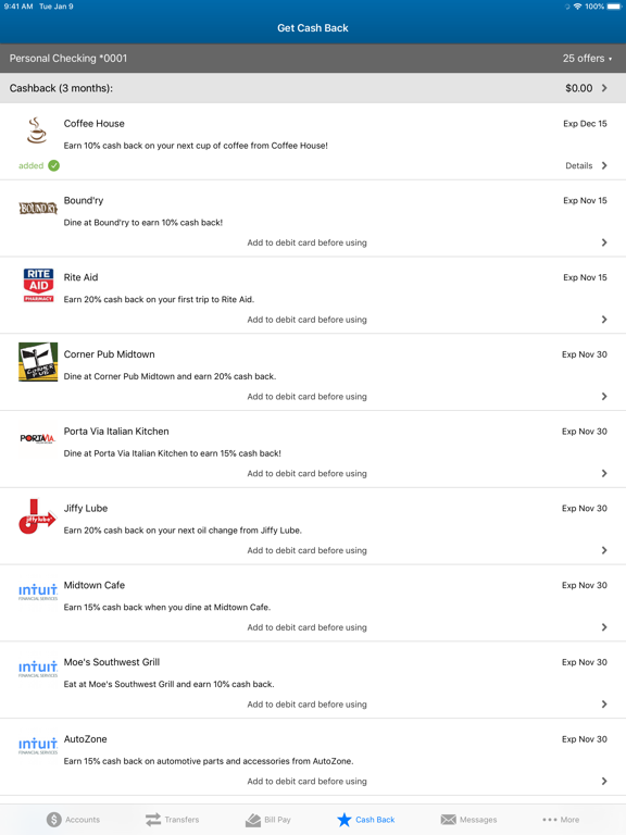 First Shore Federal Mobile iPad screenshot 7 - Finance app