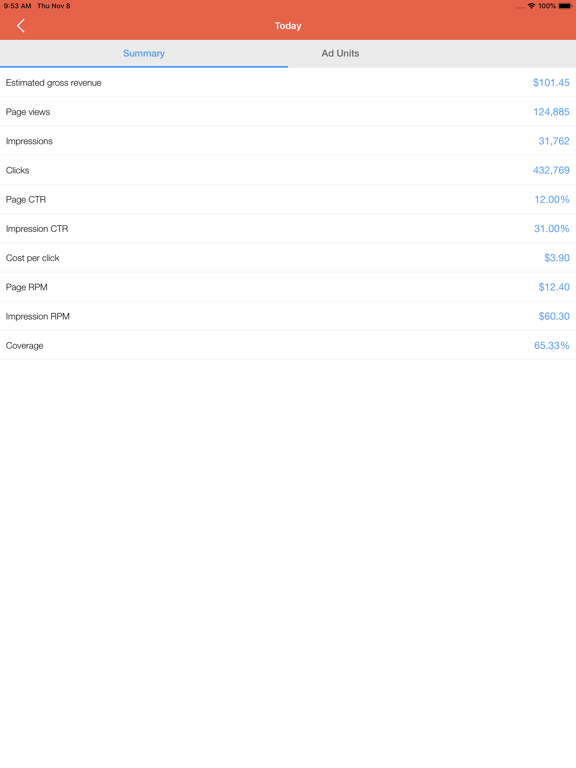 AdSense Management Tool iPad screenshot 5 - Utilities app