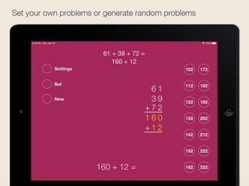 Partial Sums Addition iPad screenshot