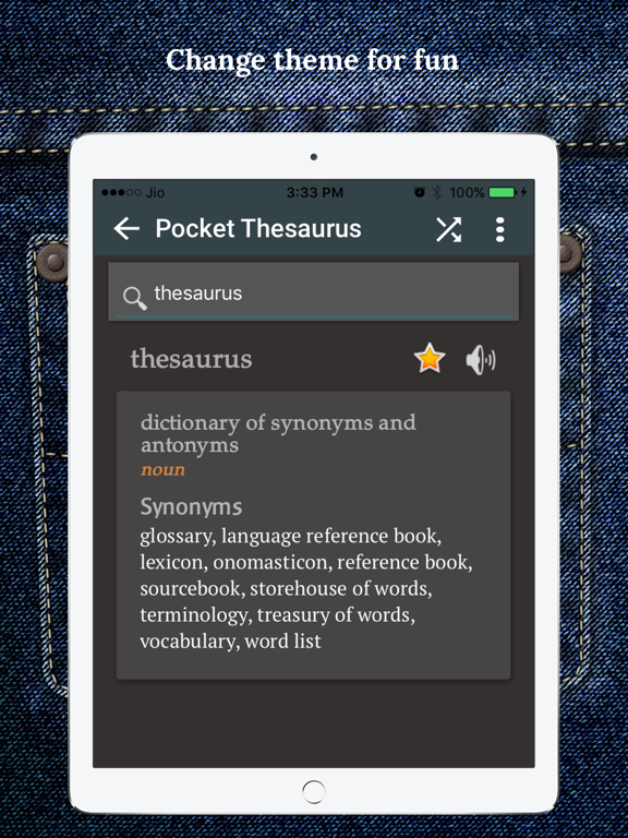 Pocket Thesaurus iPad screenshot 5 - Reference app