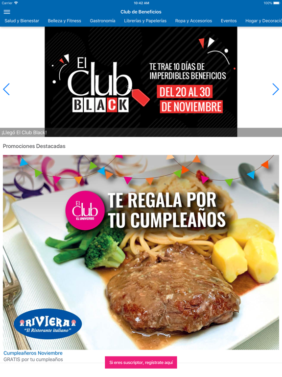 Club El Universo iPad screenshot
