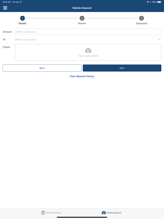 Mt Rainier FCU iPad screenshot