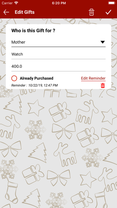 Christmas Budget Planner Screenshot 3 of 4