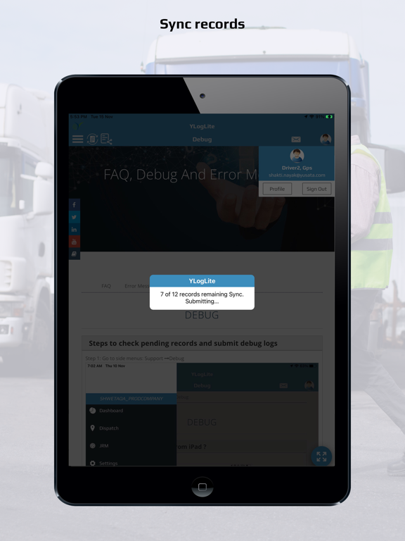 YLogLite iPad screenshot 10 - Navigation app