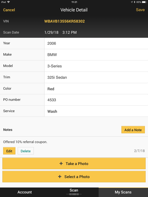 Screenshot #5 pour FLEET Vehicle Barcode Scanner