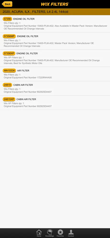 Wix Filters Mobile Catalog