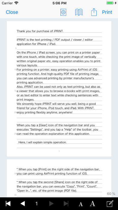 iPRINT - Text Printing Screenshot