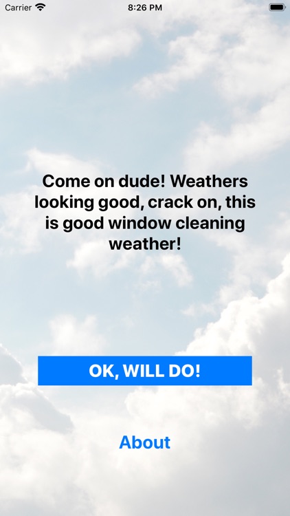 Window Cleaner Weather App