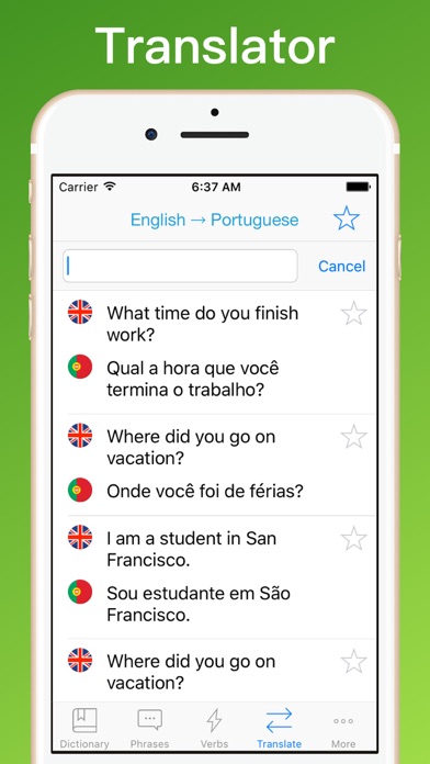 Portuguese Translator + のスクリーンショット