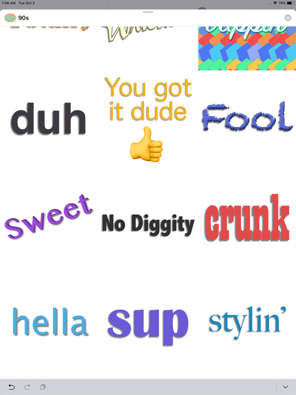 90s Stickers iPad screenshot 7 - Stickers app