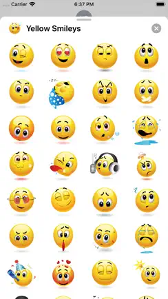 Yellow Smiley Emoji Stickers iPhone image 1