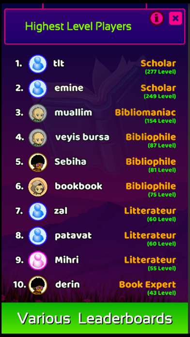 Literature Quiz Game Screenshot