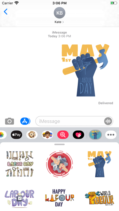 Screenshot #1 pour May Labour Day Stickers