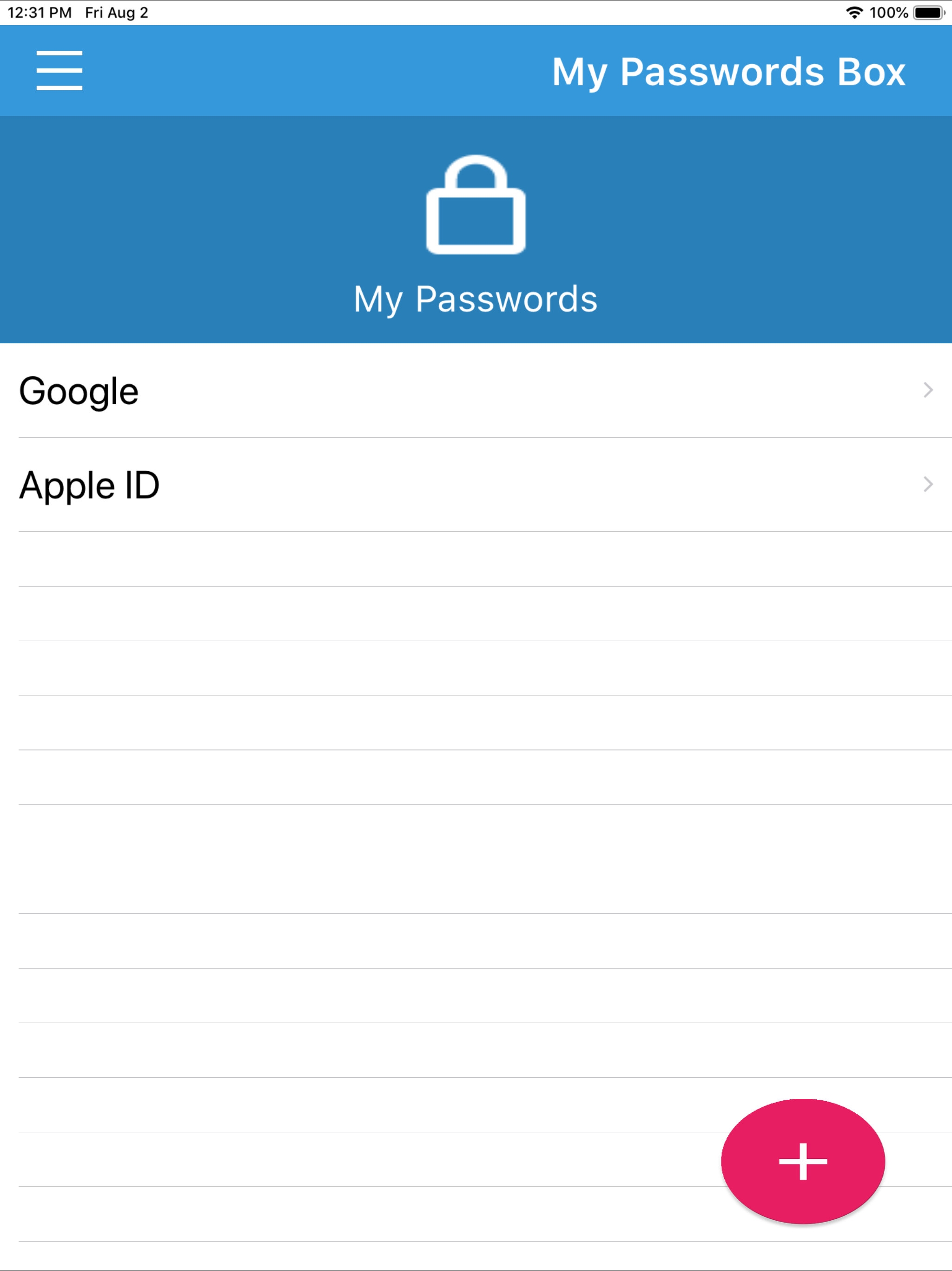 My Password Box