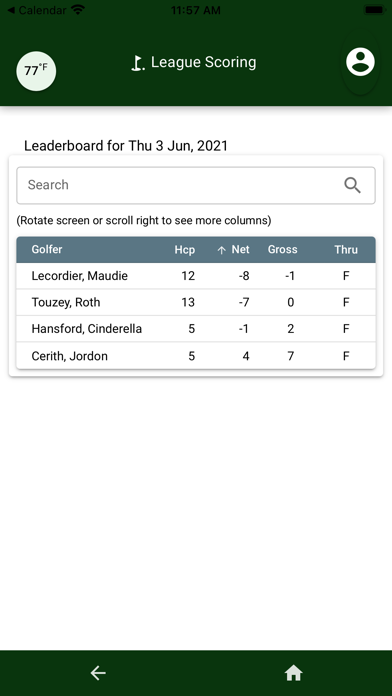 Men's Golf Night Screenshot