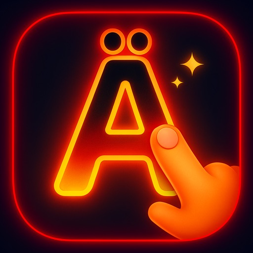 German Alphabet for Kids NEON
