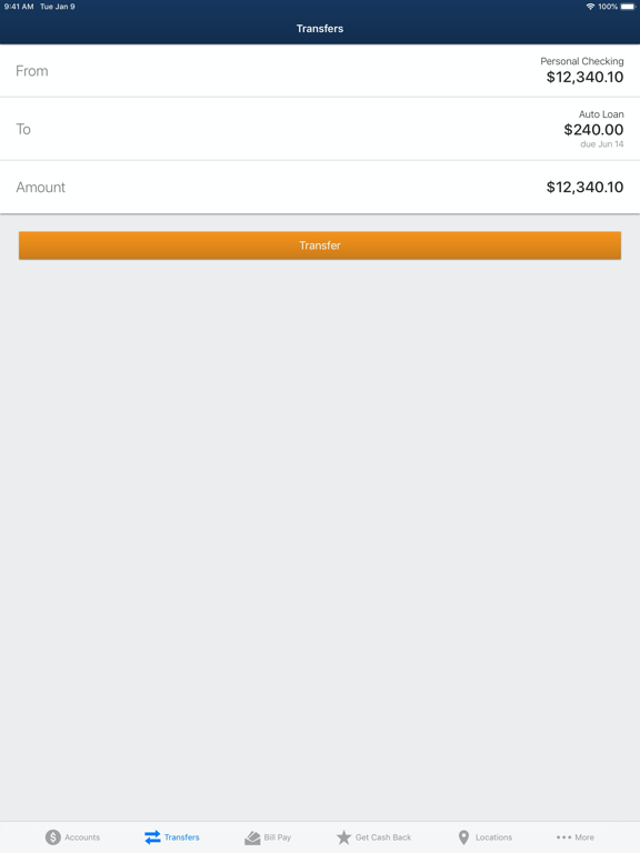 Salt City Federal Credit Union iPad screenshot 4 - Finance app