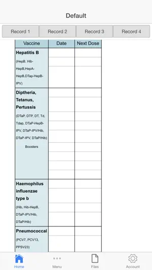 Immunization Log screenshot 2