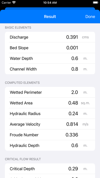 Screenshot #2 pour Open Channel Flow Pro