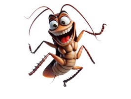 Crazy Cockroach Stickers