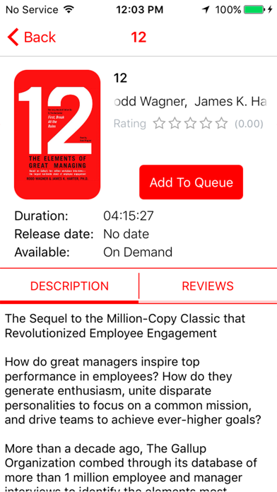 Screenshot #1 pour TRL Audiobooks