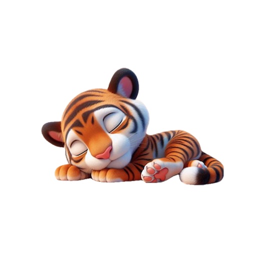 Sleeping Tiger Cub Stickers