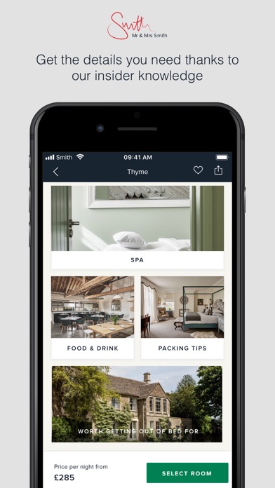 Mr & Mrs Smith boutique hotels Screenshot