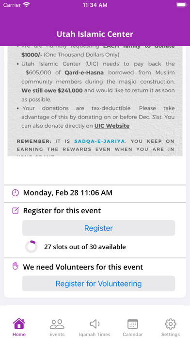 Screenshot 3 of UIC - Utah Islamic Center App