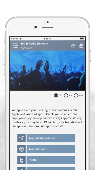 Big R Radio Network iPhone screenshot 5 - Music app