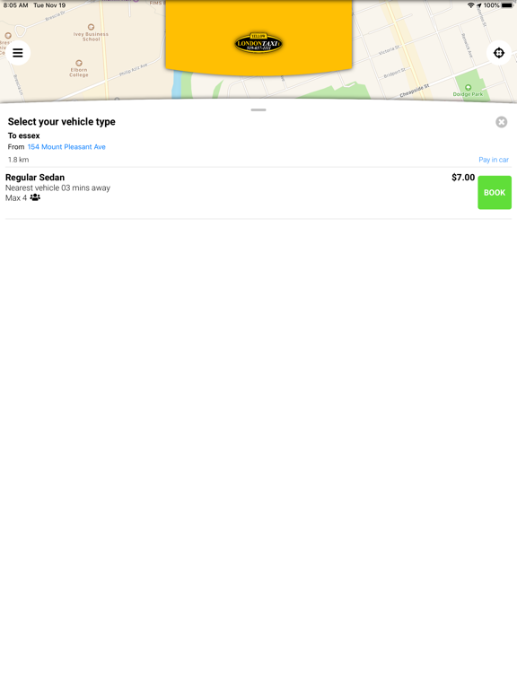 London Taxi. iPad screenshot 4 - Travel app