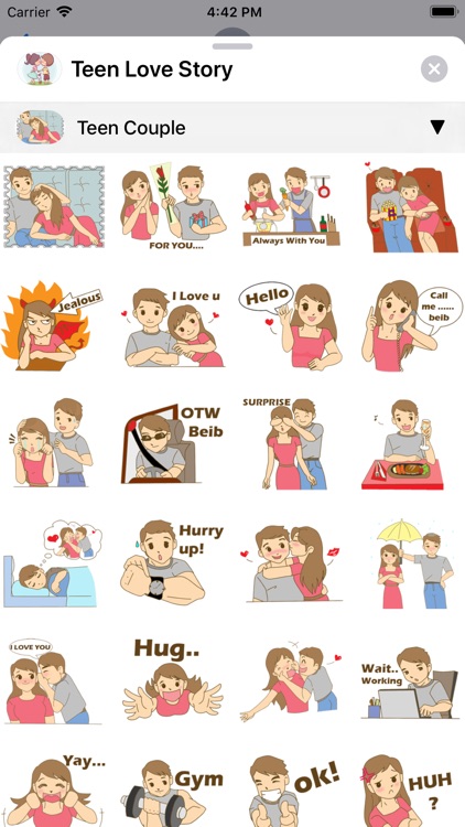 Teen Love Story Stickers screenshot-3