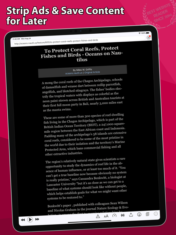 Screenshot #5 pour WebOutLoud - Text to Speech