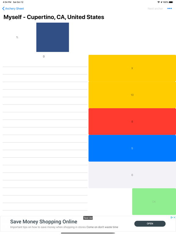 Archery Sheet iPad screenshot 5 - Sports app