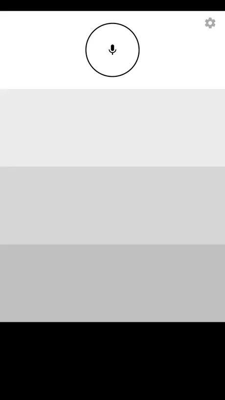 VoiceLight app showing flashlight controls on an iPhone screen