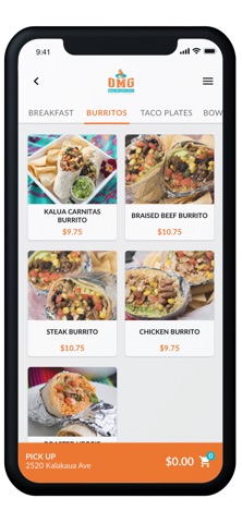 Oahu Mexican Grill (OMG) iPhone screenshot
