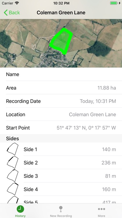 Hectare field area measure GPS