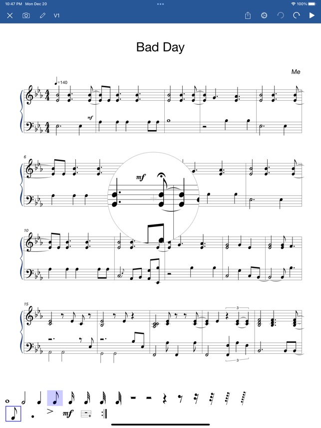 Piano notation app top