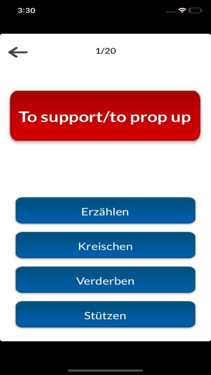 German English Verbs Test