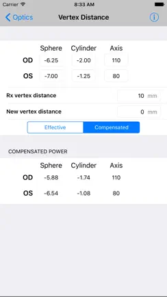 Optics Clinical Calculator iPhone image 1