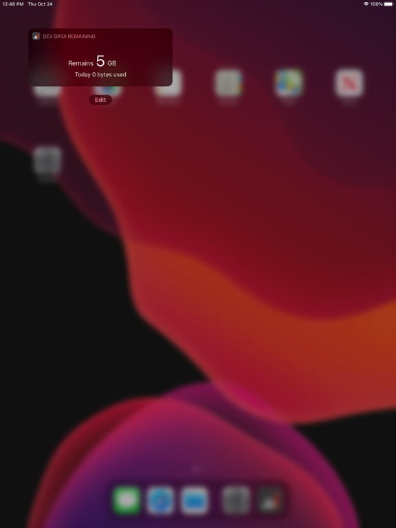 Data Remaining iPad screenshot 10 - Utilities app