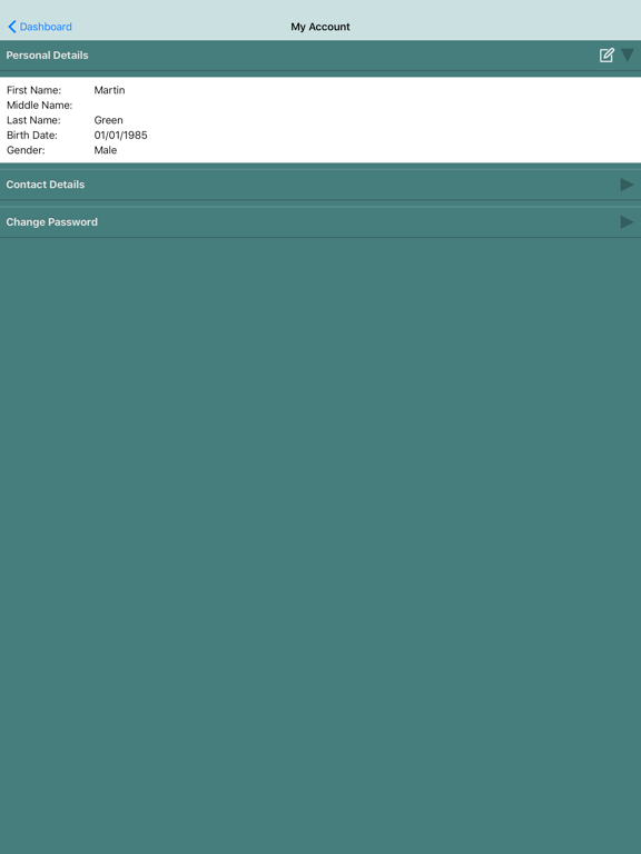 myPersonalChart iPad screenshot 3 - Medical app