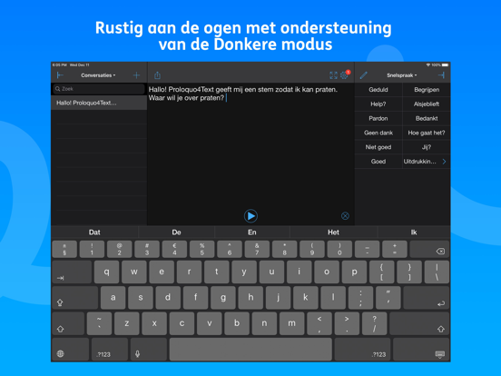 Proloquo4Text iPad app afbeelding 7