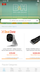 B&H Photo, Video & Pro Audio screenshot