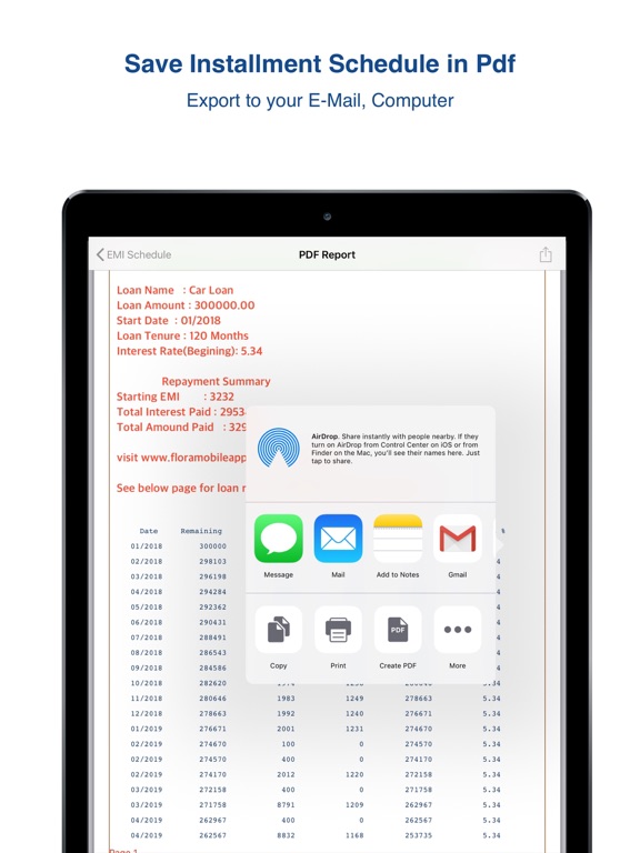 Loan EMI Calculator  - Flexi iPad screenshot 5 - Finance app