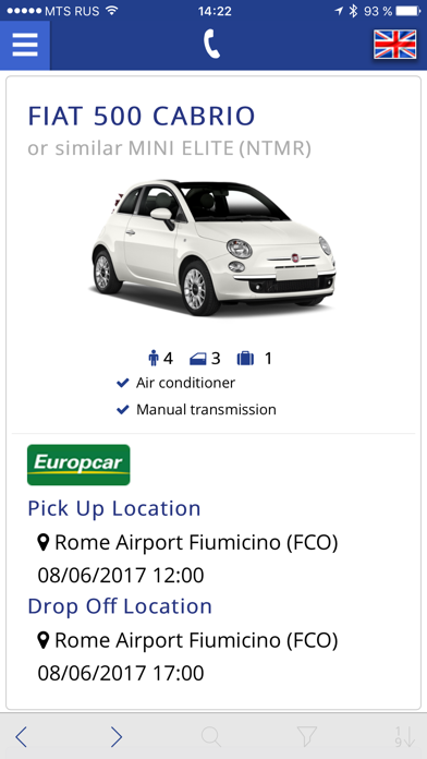Bookingcar – car hire app Screenshot