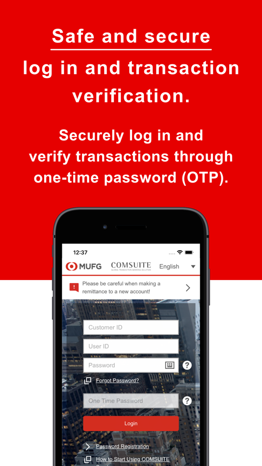 #1. COMSUITE OTP Token (iOS) 由: MUFG Bank, Ltd.