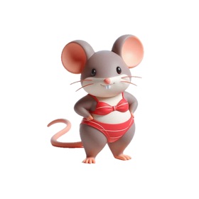 Bikini Mouse Stickers