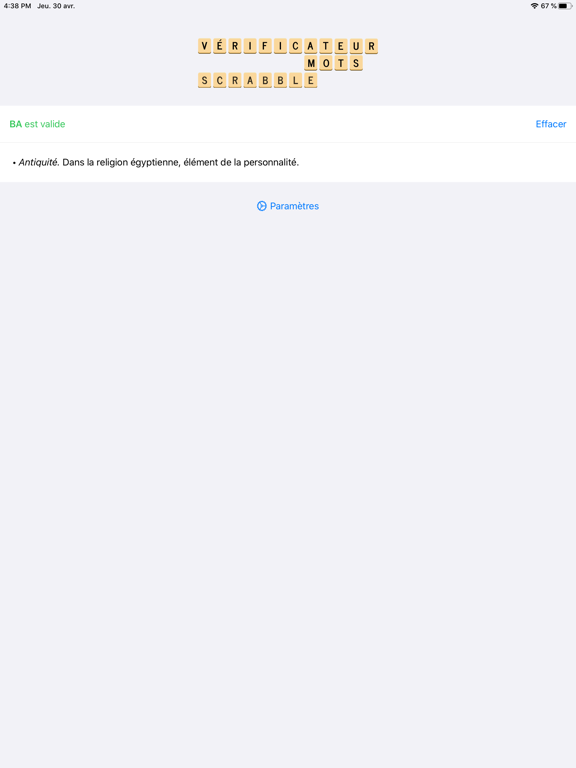 Screenshot #4 pour Vérificateur Mots du SCRABBLE